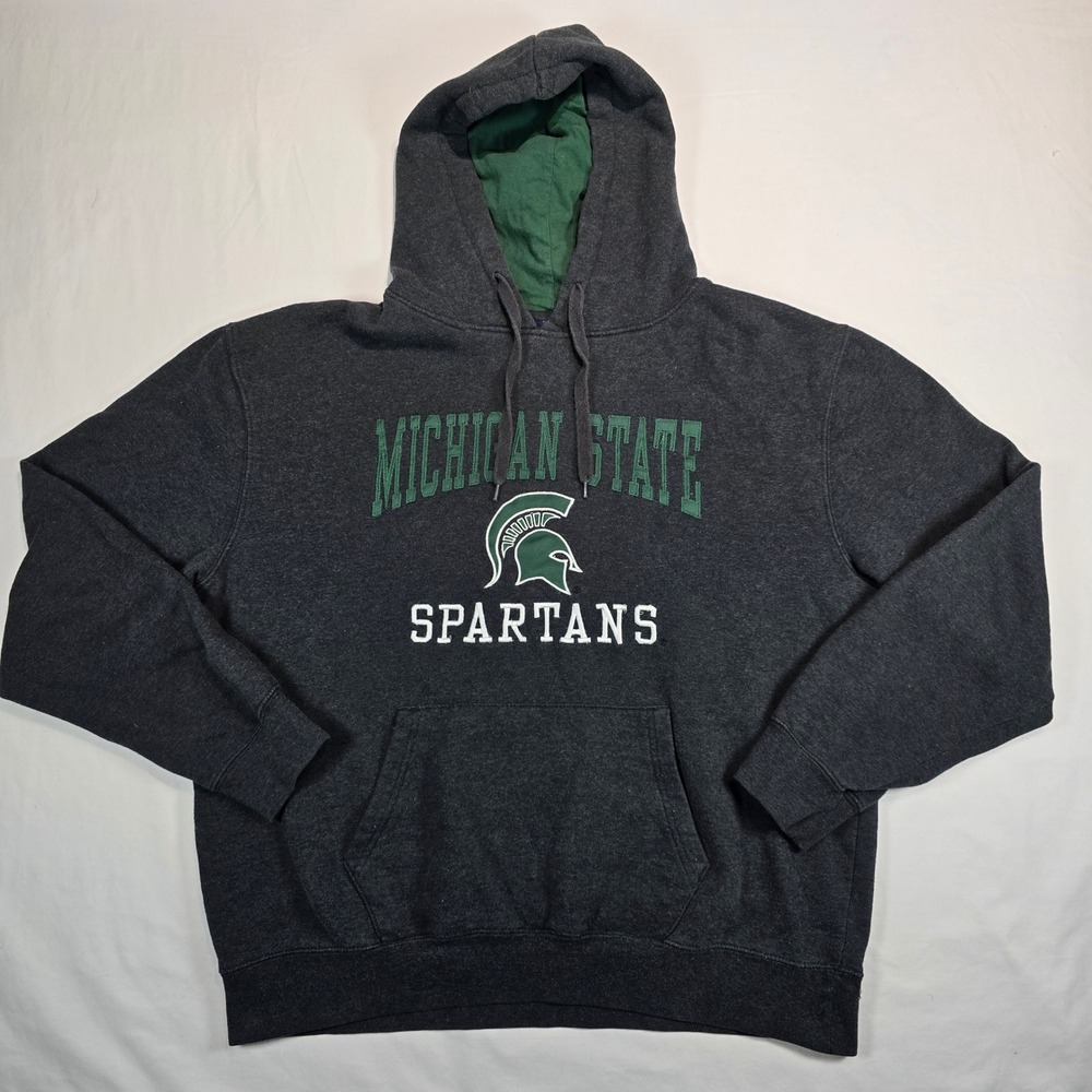 Campus Heritage Michigan State Spartans‎ Hoodie Mens XL Charcoal Gray Pullover